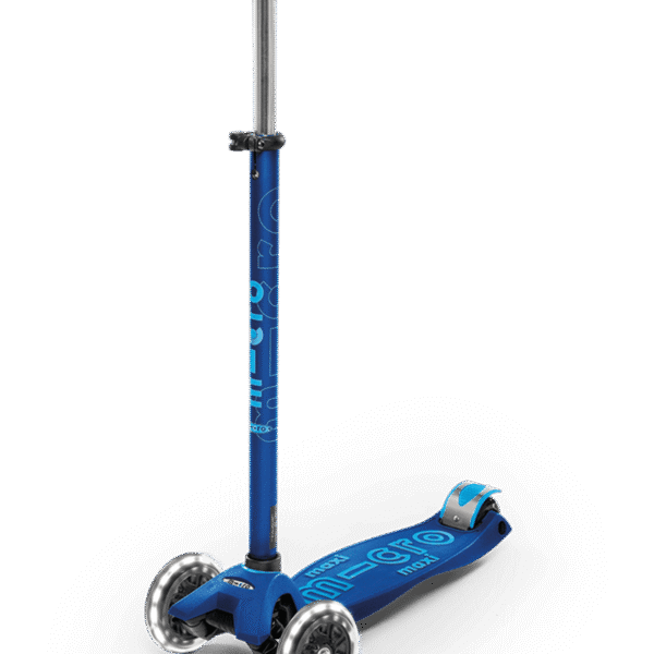 Micro Scooter Maxi Deluxe LED PLEGABLE-Azul