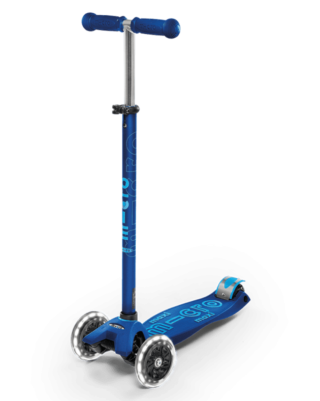 Micro Scooter Maxi Deluxe LED PLEGABLE-Azul