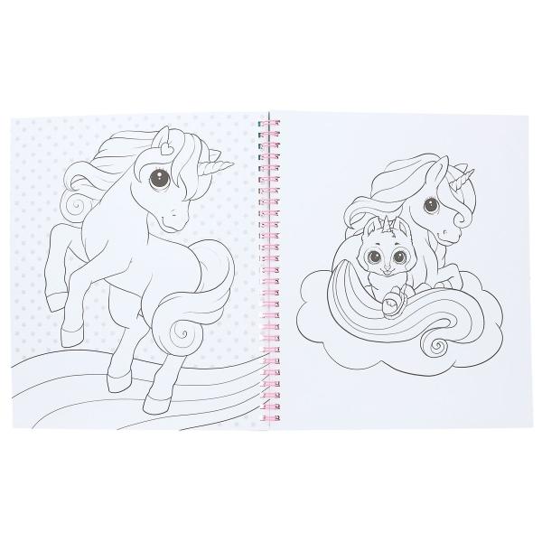 Ylvi libro de colorear con unicornio y lentejuelas - Imagen 5