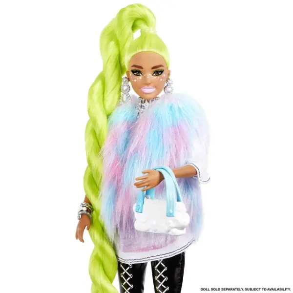 Muñeca Barbie Extra Cabello Verde Neón - Imagen 2