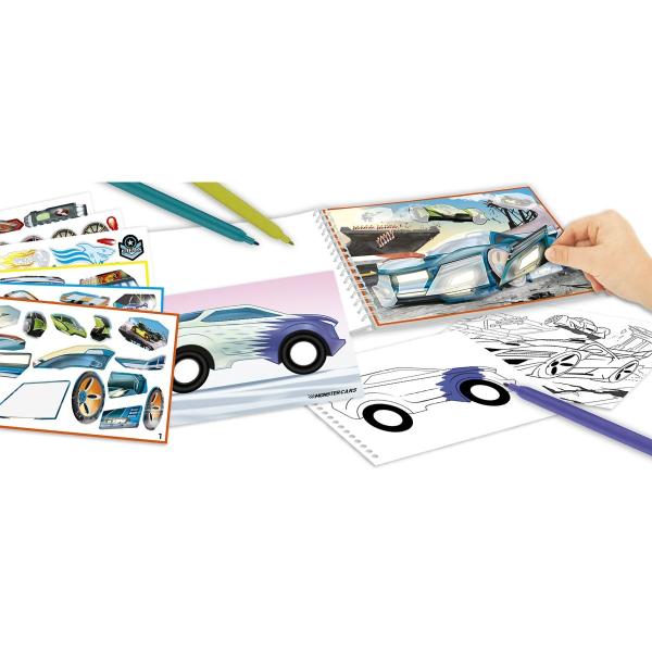Monster Cars-Libro para colorear de bolsillo - Imagen 5