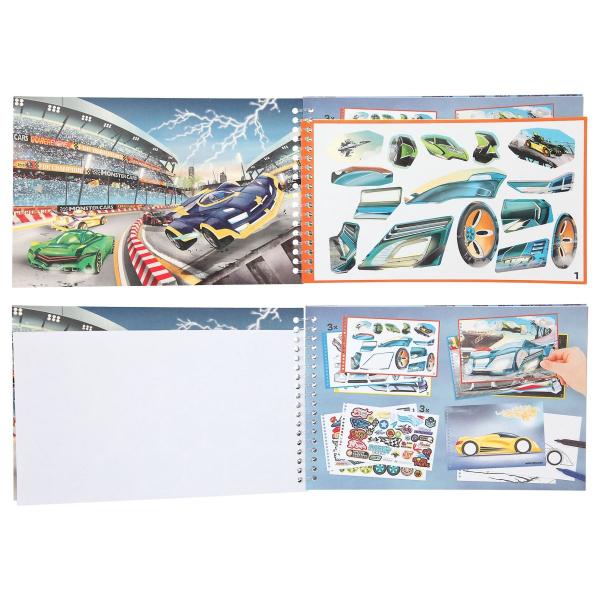 Monster Cars-Libro para colorear de bolsillo - Imagen 2