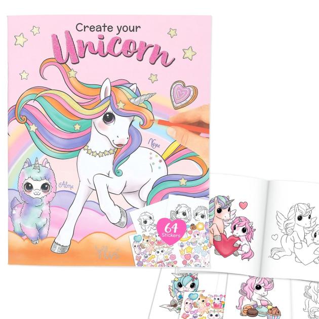 Ylvi Crea tu libro para colorear de unicornios