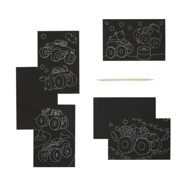 Monster Truck Mini Scratch and Scribble Art Kit - Imagen 3