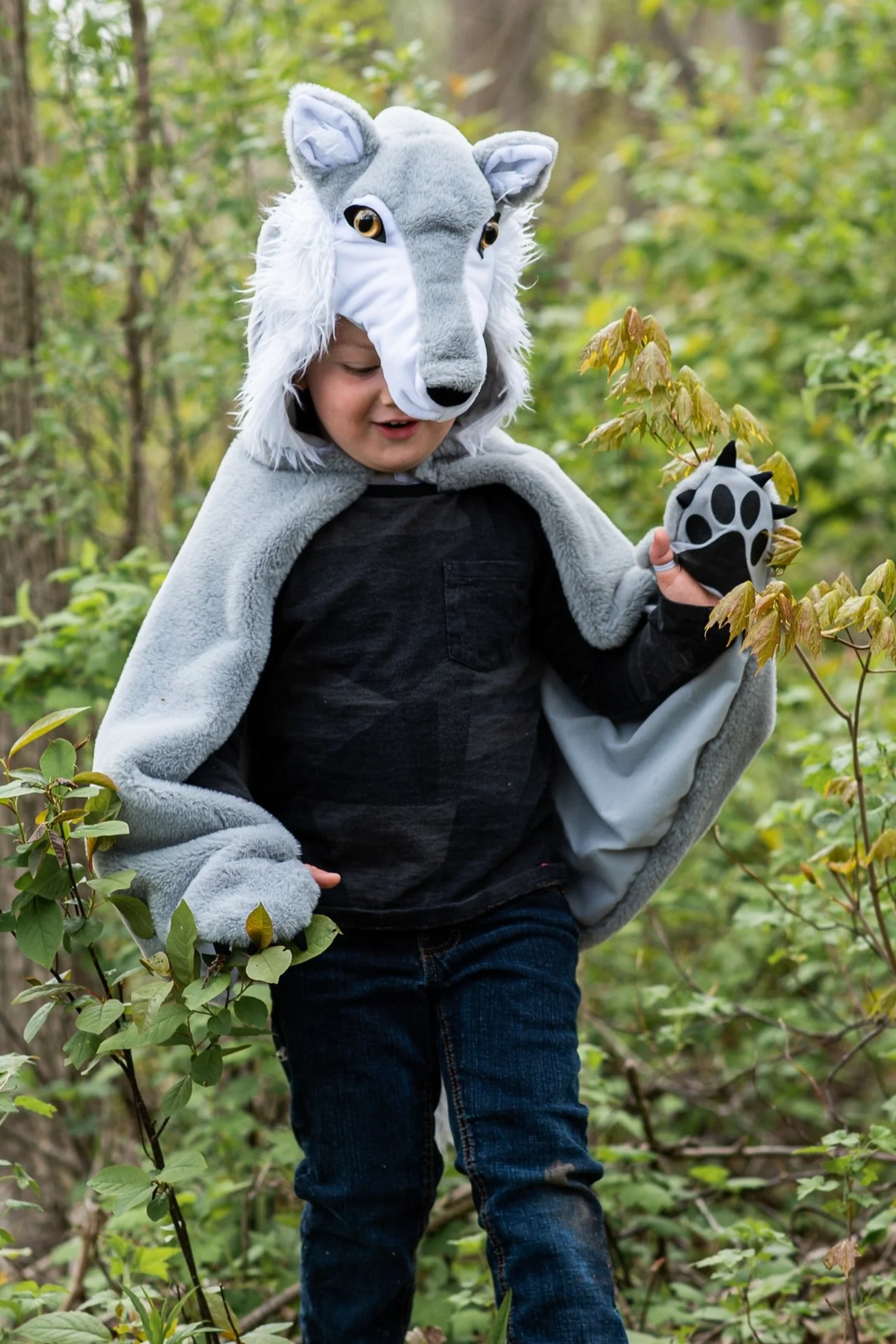 WOODLAND STORYBOOK WOLF CAPE/ 4-6Y
