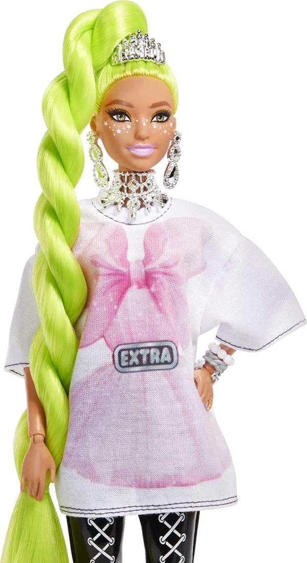 Muñeca Barbie Extra Cabello Verde Neón - Imagen 4