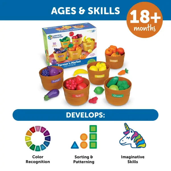 Learning resources-Farmer's Market Color Sorting Set - Imagen 3