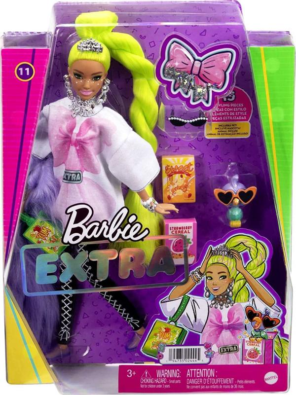 Muñeca Barbie Extra Cabello Verde Neón - Imagen 7