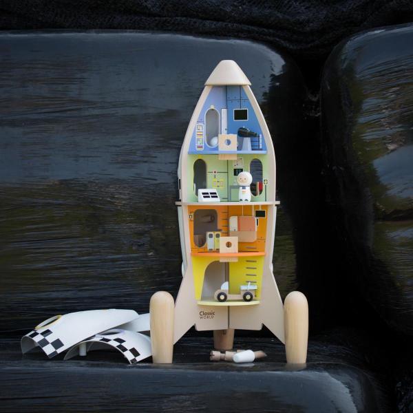 Classic World Wooden Rocket Ship - Imagen 3