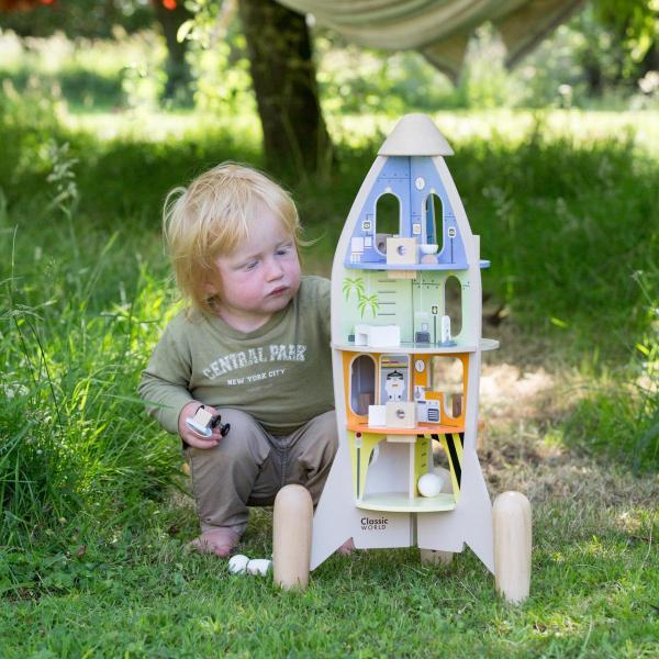 Classic World Wooden Rocket Ship - Imagen 4