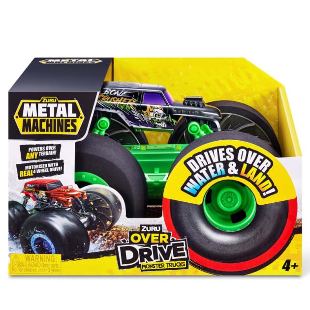 Zuru Metal Machines Over Drive Monster Trucks - Black