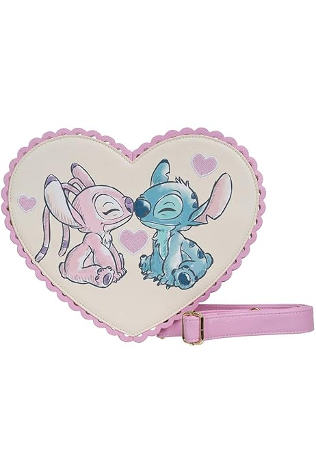 Bolso Disney Corazon- Angel y Stitch Kiss