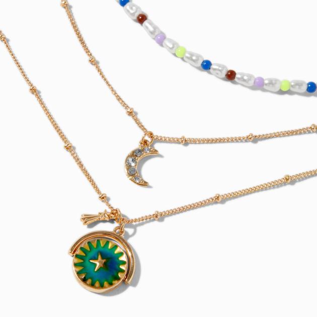 Claire's Collar- luna y estrella- Pack 3