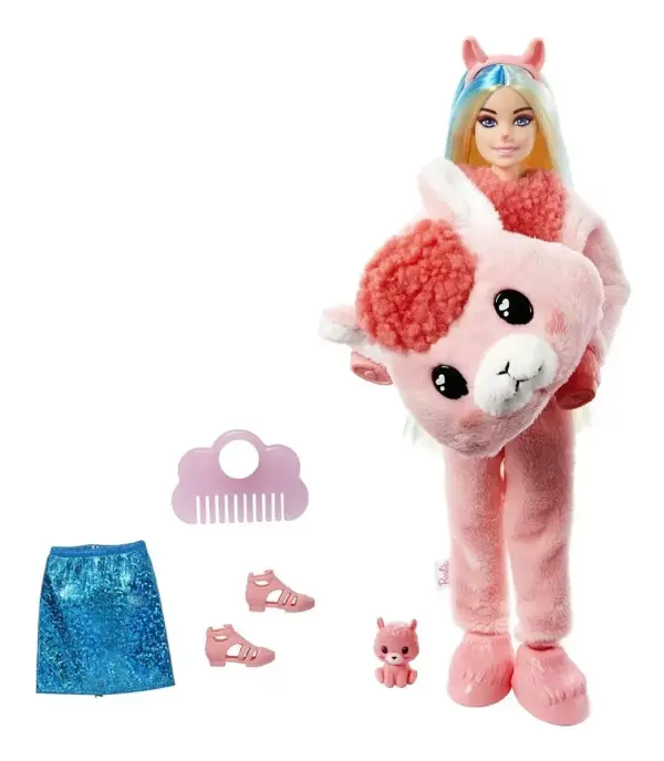 Barbie - Cutie revela- Mini mascota llama - Imagen 6