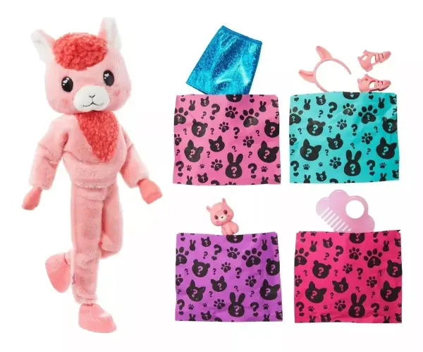 Barbie - Cutie revela- Mini mascota llama - Imagen 5