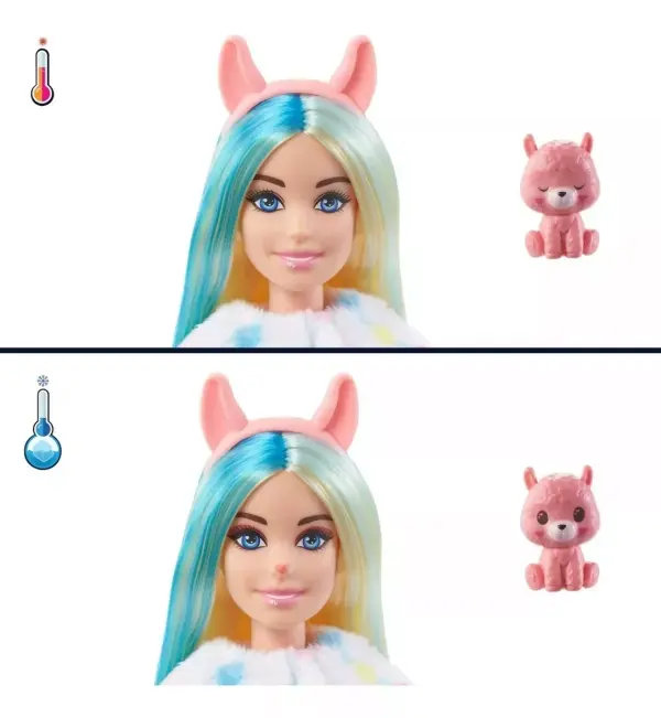 Barbie - Cutie revela- Mini mascota llama - Imagen 4