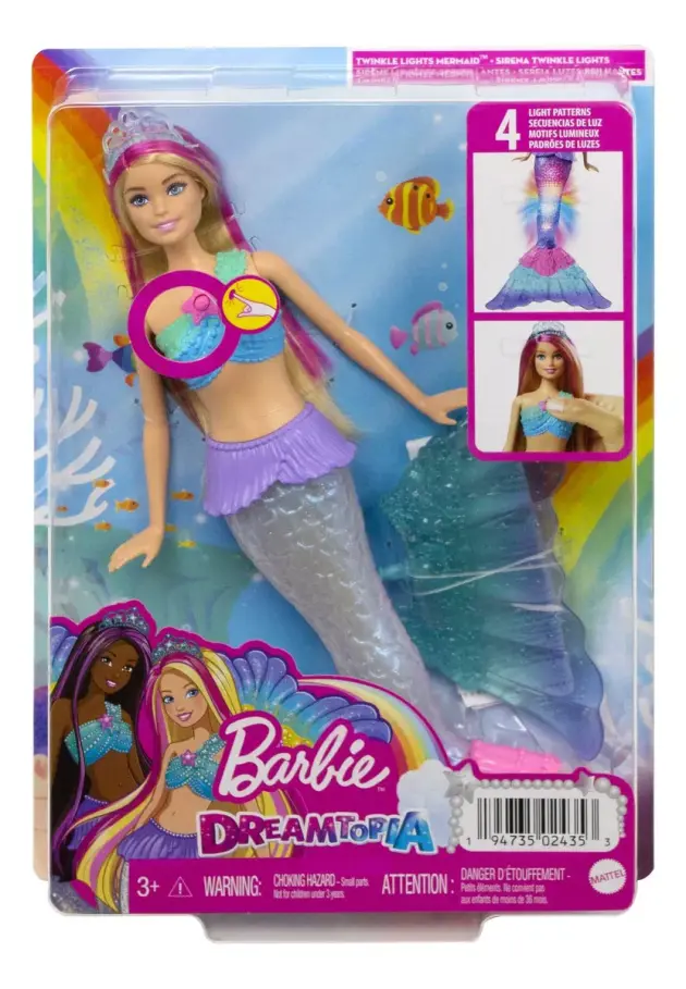 Barbie-Sirena Fantasía- Luces Brillantes