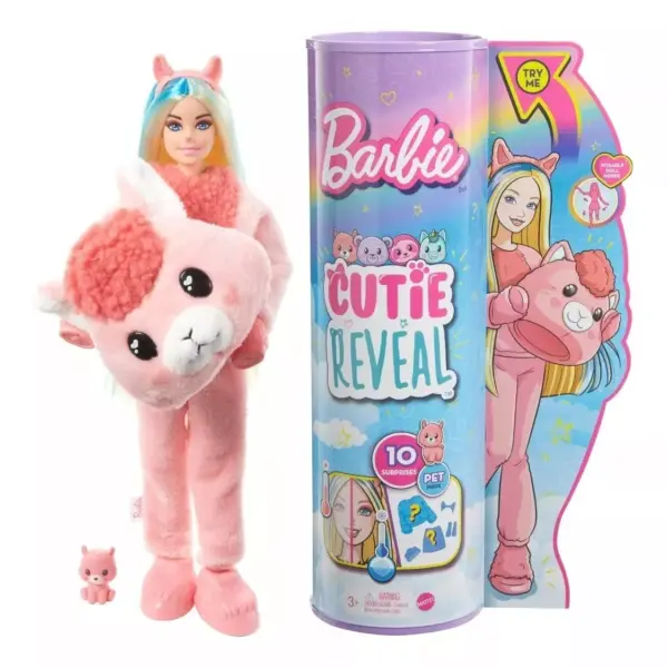 Barbie - Cutie revela- Mini mascota llama
