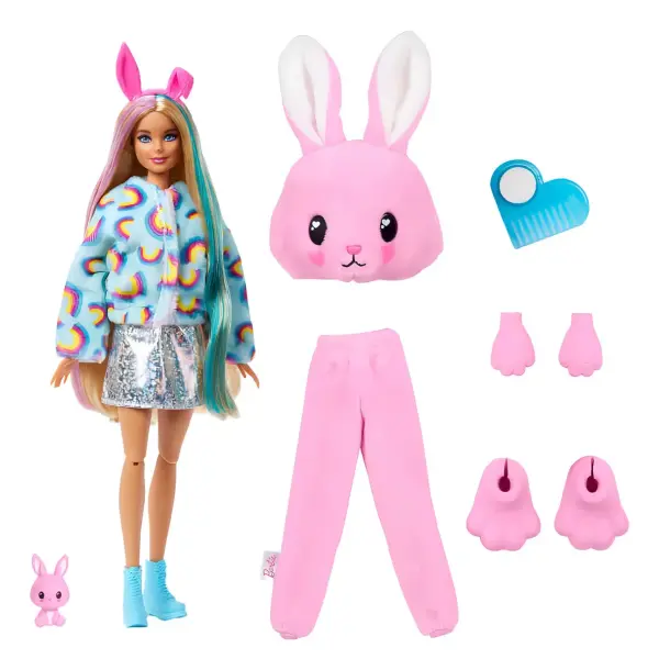 Barbie - Cutie revela- Mini mascota Bunny Plush - Imagen 4