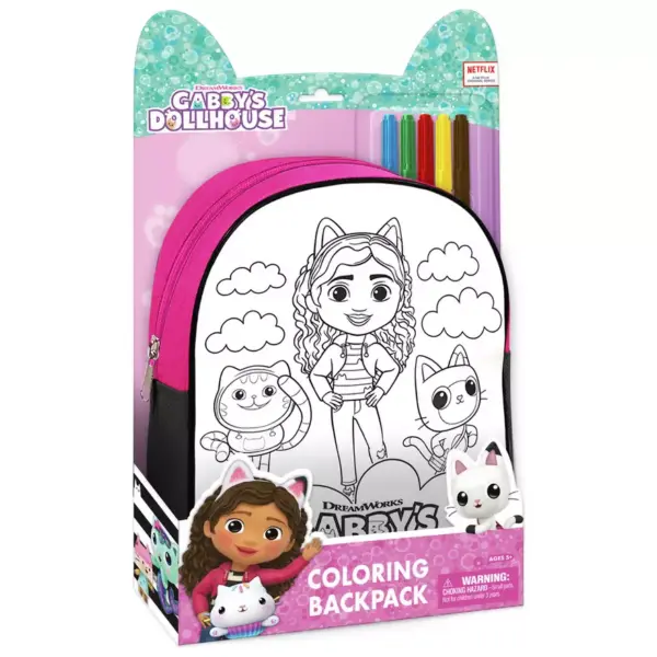 Gabby's DollHouse Colouring Backpack