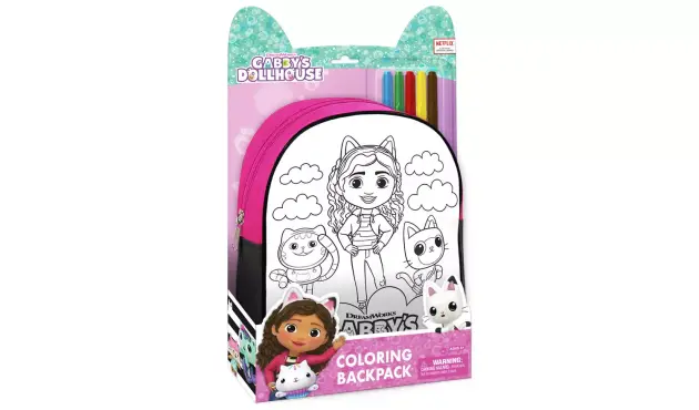 Gabby's DollHouse Colouring Backpack