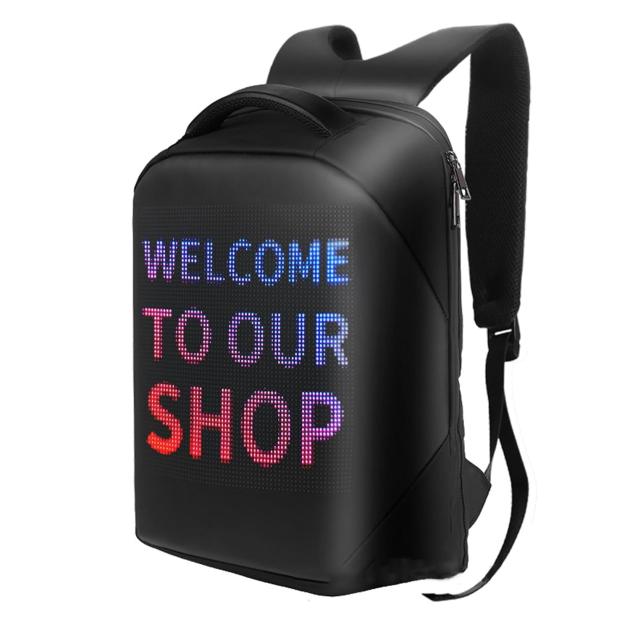 Bolso pantalla cuadrada Led Negro