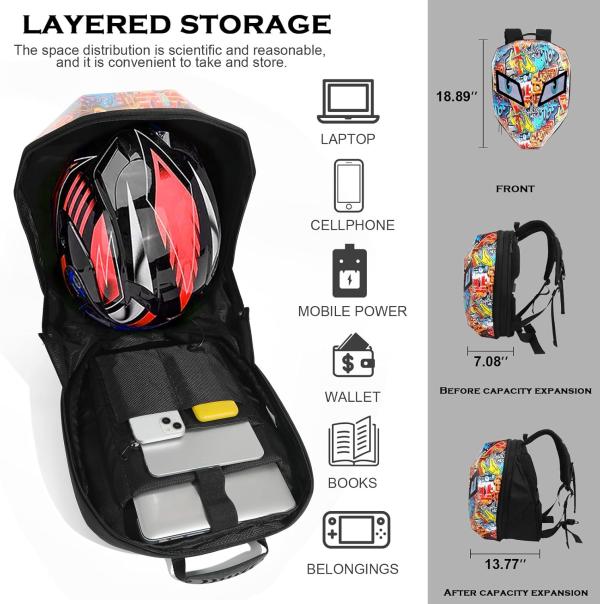Bolso ojos Led grafitty - Imagen 3