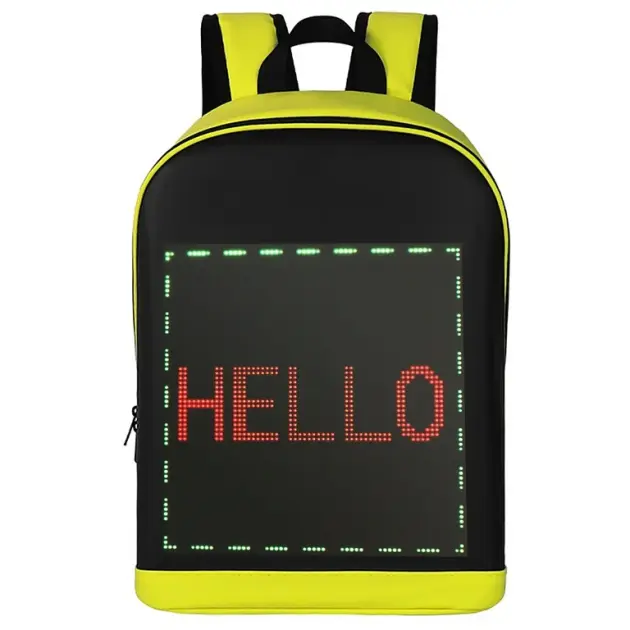 Bolso pantalla cuadrada Led Amarillo