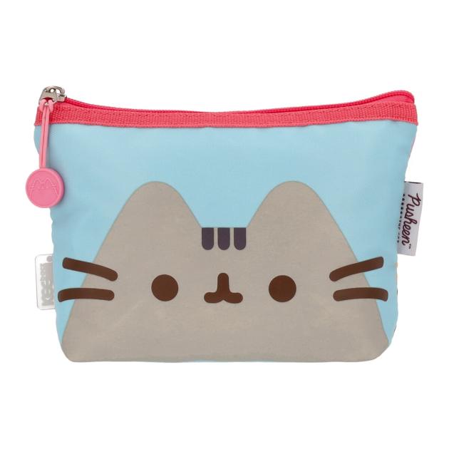 CARTUCHERA PUSHEEN CELESTE CONFETI