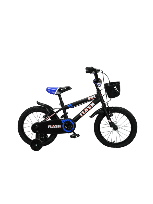 BICICLETA FLASH 16 BMX NIÑO -NEGRO/ AZUL
