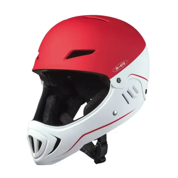 Micro Casco Racing Blanco/Rojo M