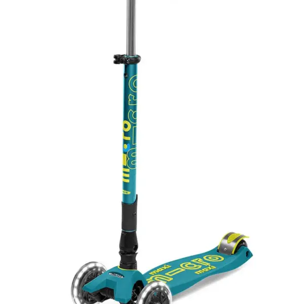 Micro Maxi DELUXE PLEGABLE LED-Turquesa