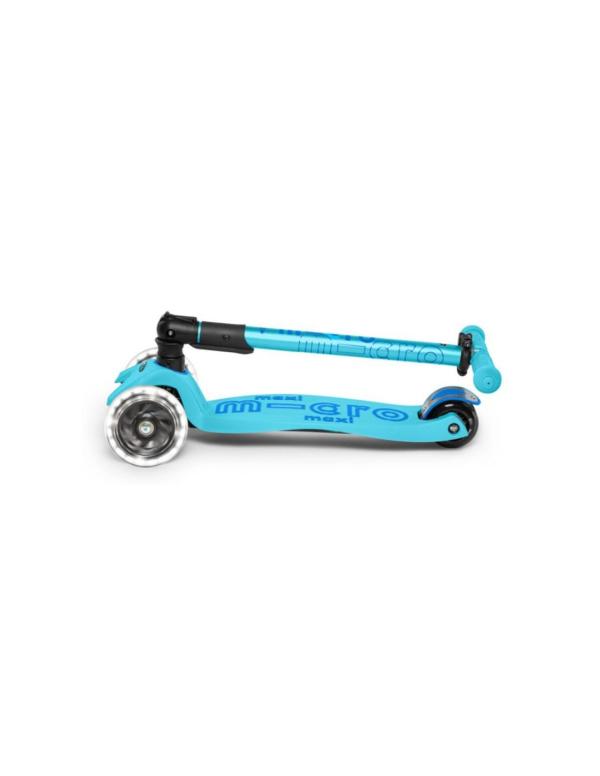 Micro Scooter Maxi Deluxe LED PLEGABLE-Celeste - Imagen 2
