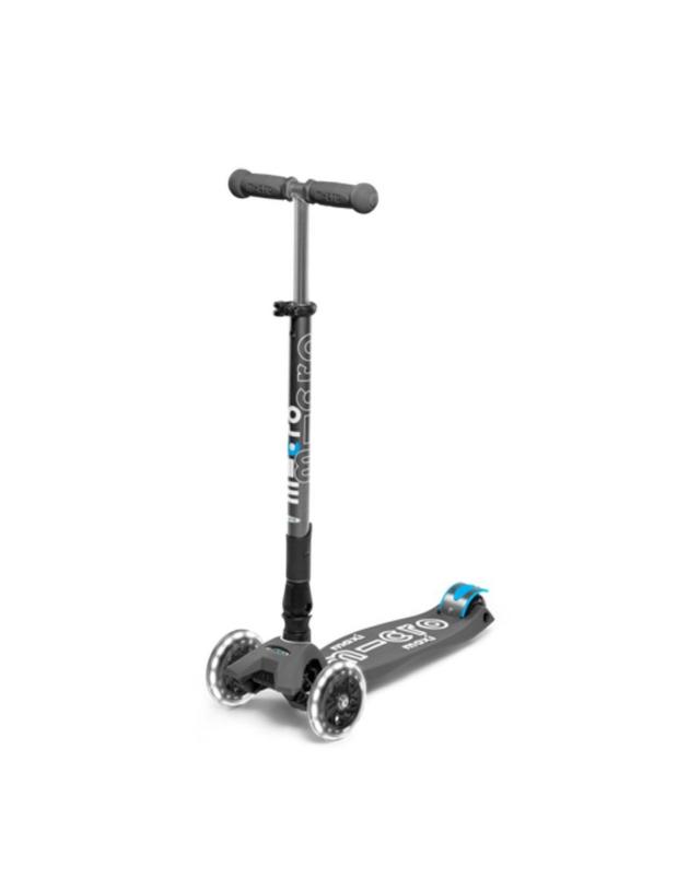 Micro Scooter Maxi Deluxe LED PLEGABLE-Gris
