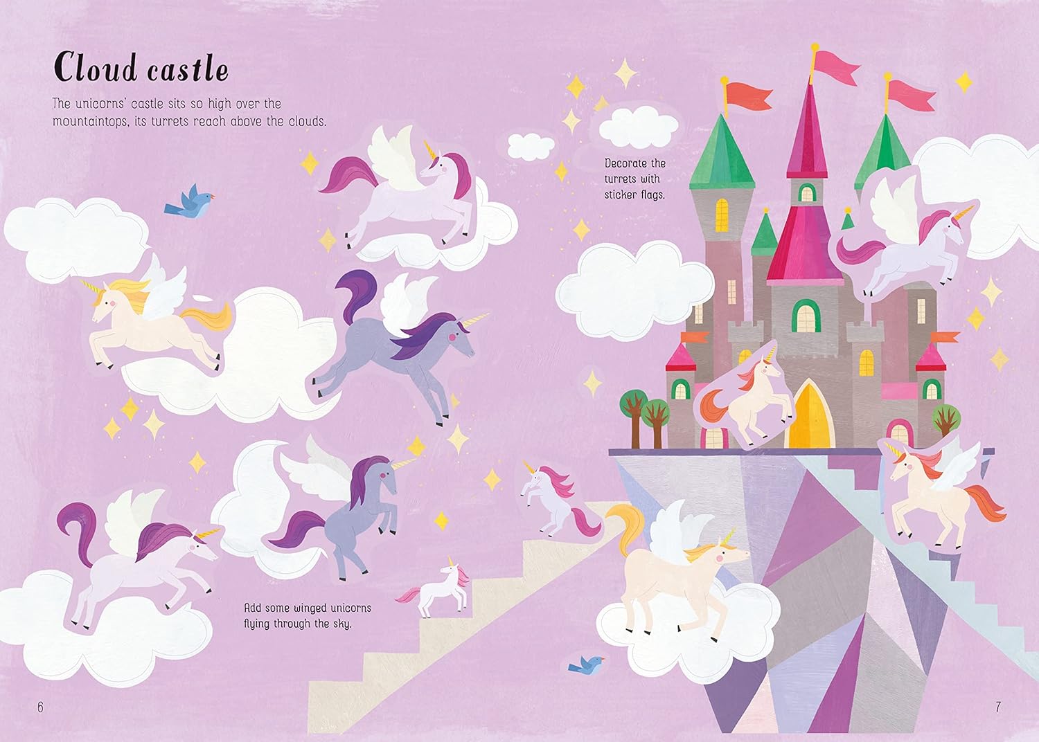 Usbore Little Stickers (Unicorns) - Imagen 2