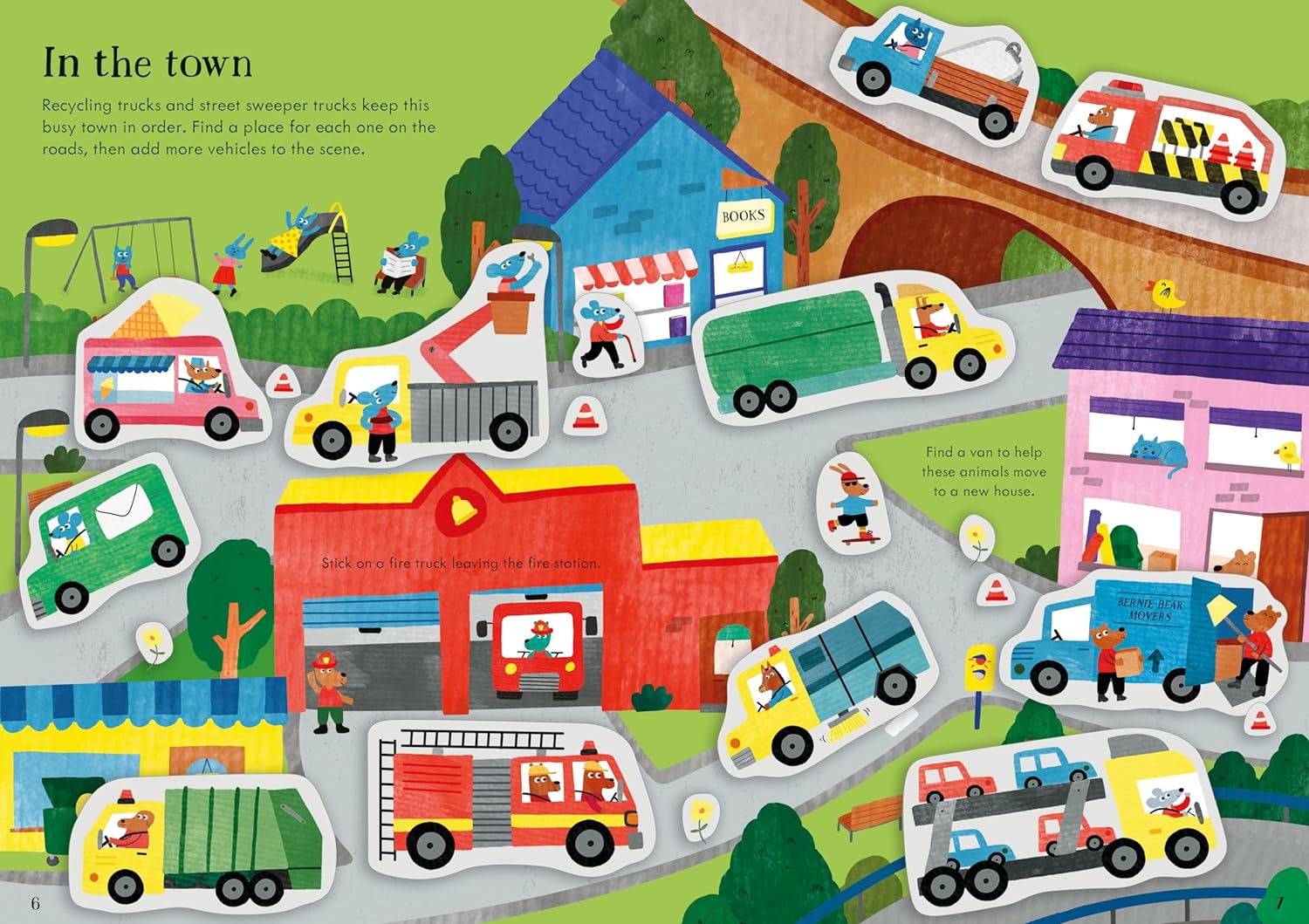 Usbore Little Stickers Tractors and Trucks - Imagen 3