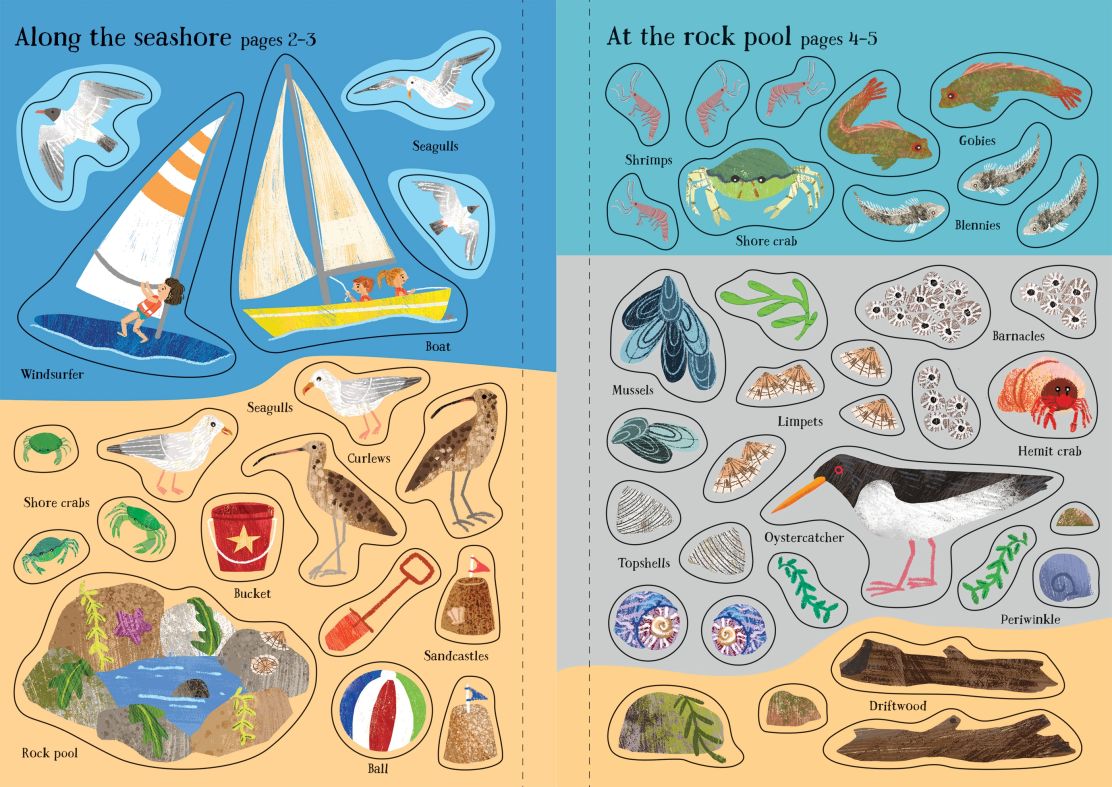 Usbore Little Stickers ( Seashore) - Imagen 2