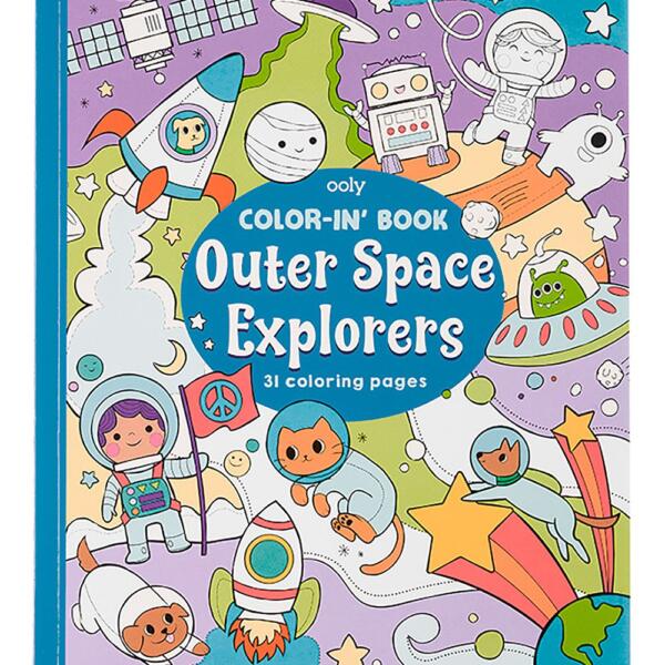 ooly COLOR-IN'BOOK (Outer Space Explorers)