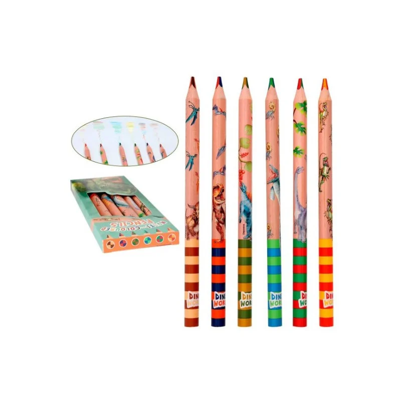 Dino World-Multi-Coloured pencils
