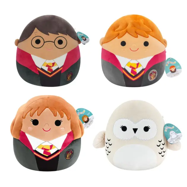 Squishmallow-(Harry Potter) COMBO- Harry, Ron, Hermione, Hedwig