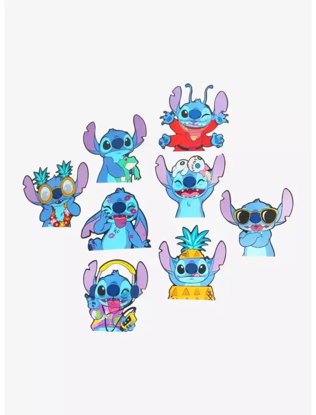Disney Stitch -Calcomanía lenticular 3D
