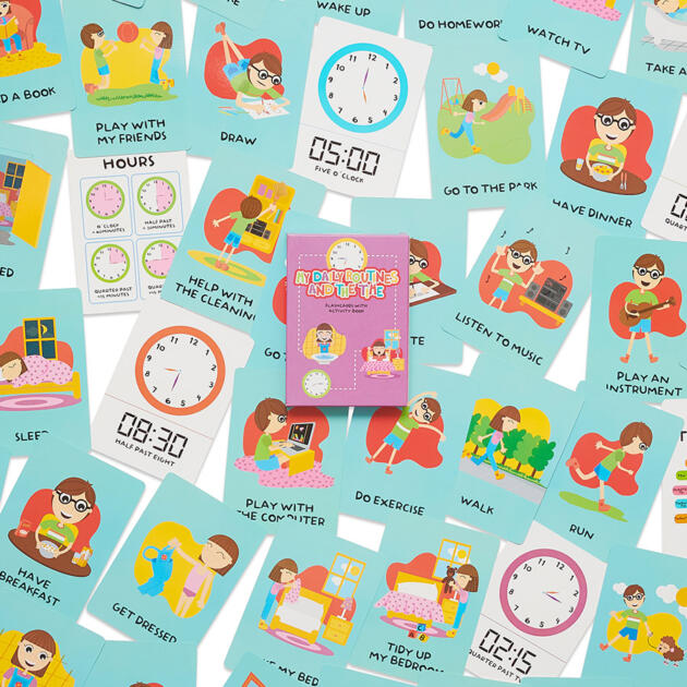 B.P Cards My Daily Routines And The Time (Ingles)