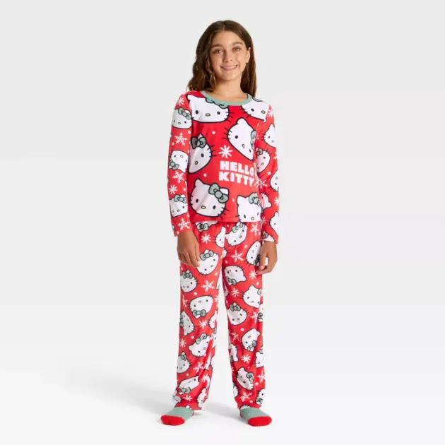 Hello Kitty Pijama Navideña con medias