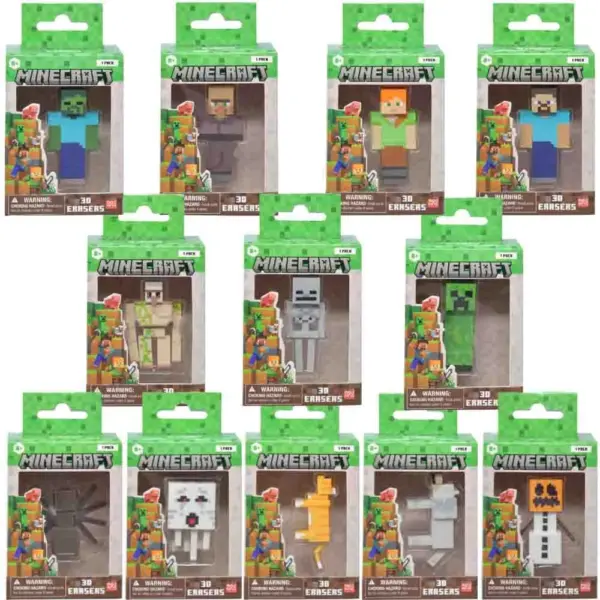 MINECRAFT 3D ERASER 1 PACK WINDOW BOX
