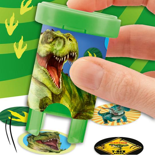 Dino World estampador de pegatinas