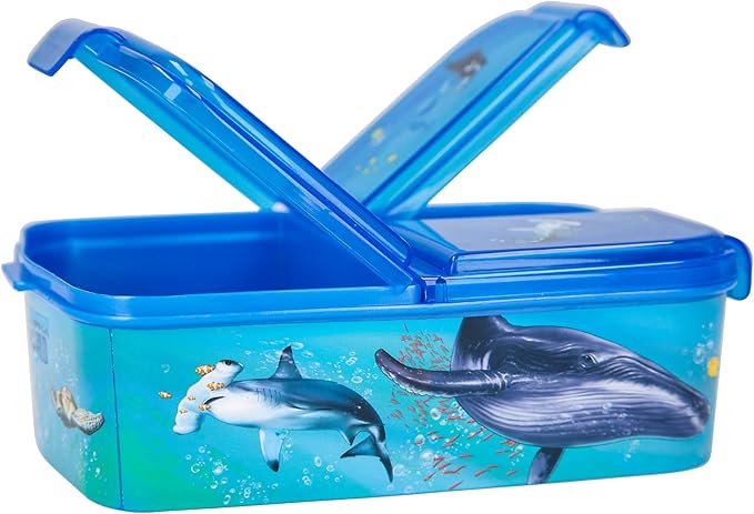 DINO WORLD LONCHERA con 3 compartimentos separados en diseño marino - Imagen 2