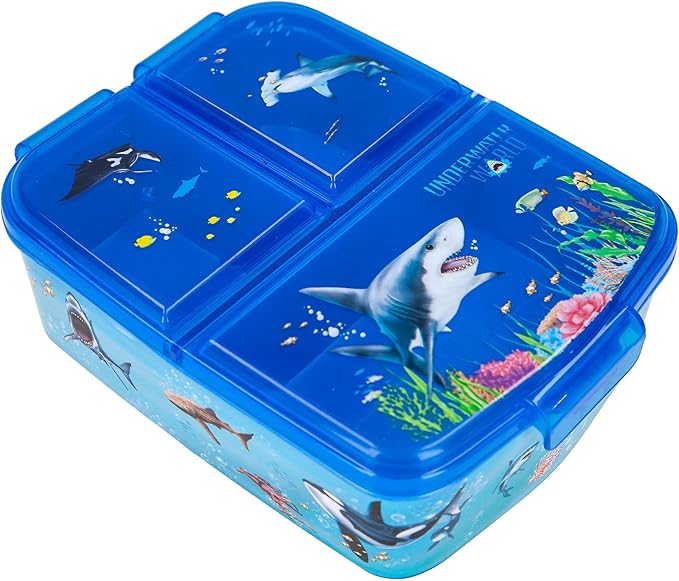 DINO WORLD LONCHERA con 3 compartimentos separados en diseño marino - Imagen 3