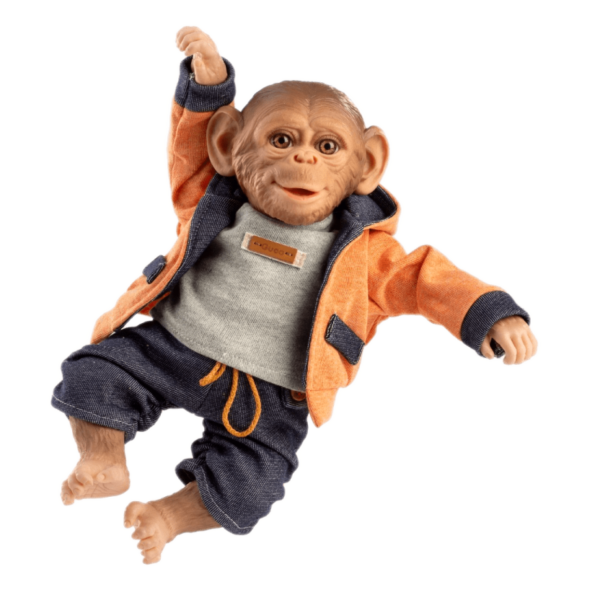 Mono Reborn con chaqueta Naranja 32 cm