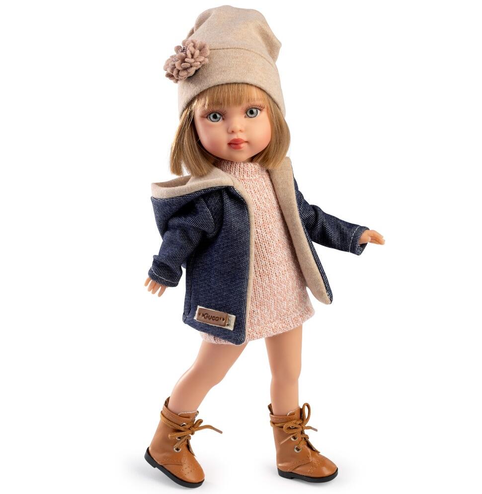 Muñeca Penelope Madrid – 33 cm con pelo rubio, vestido y chaqueta