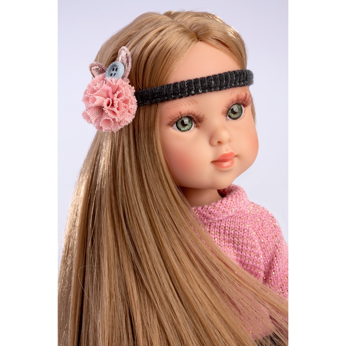 Muñeca Penelope Paris – 33 cm con pelo rubio, jersey y falda - Imagen 2